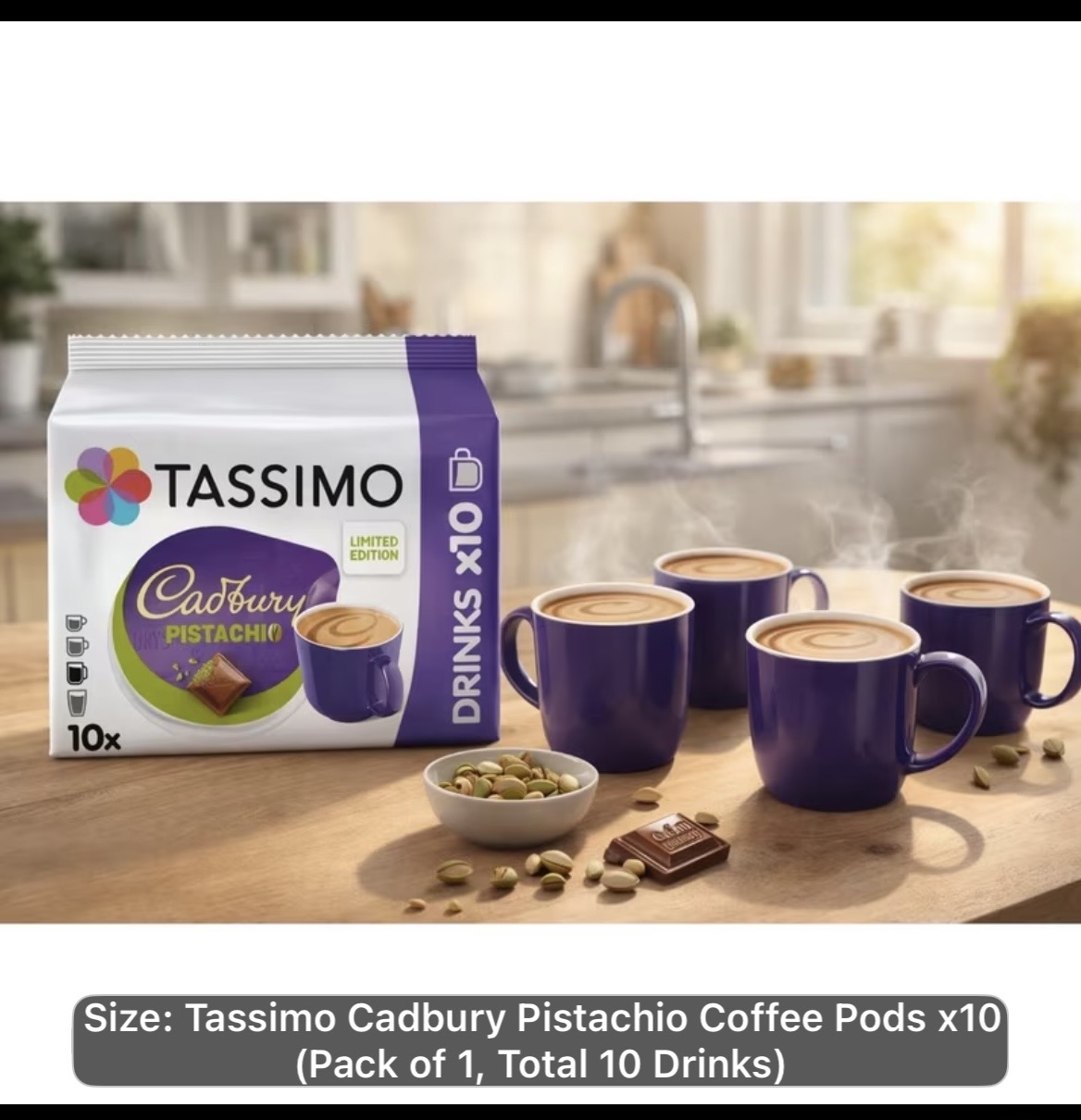 Tassimo Cadbury Pistachio Coffee Pods x10