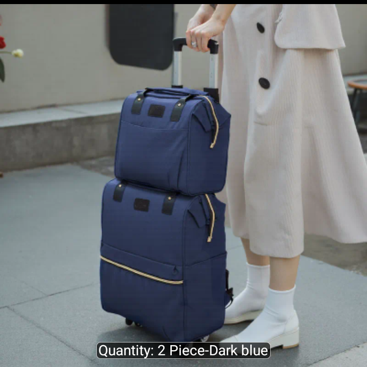 2 pc colour block spinner Luggage set