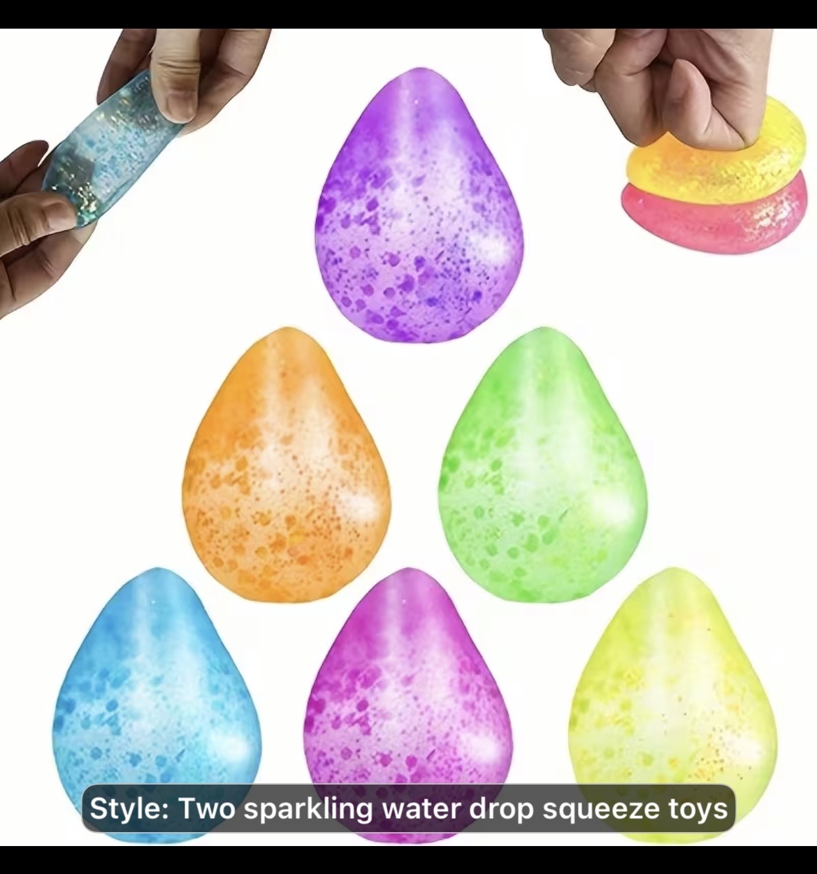 Sparkling Water Drop Squeeze Toys