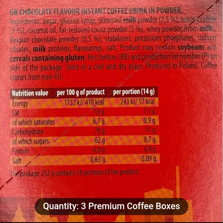 Chocolate Flavour Instant Coffee Drink Powder