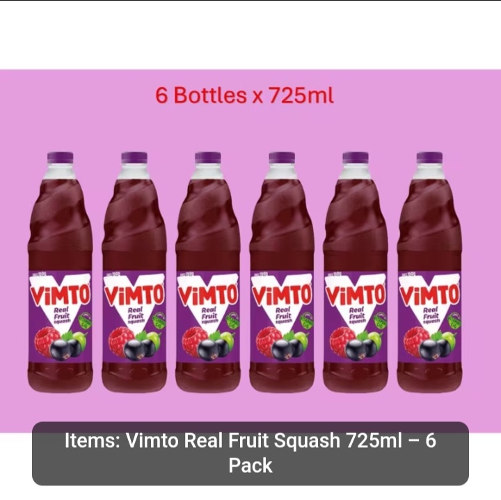 Vimto Real Fruit Squash 725ml – 6 Pack