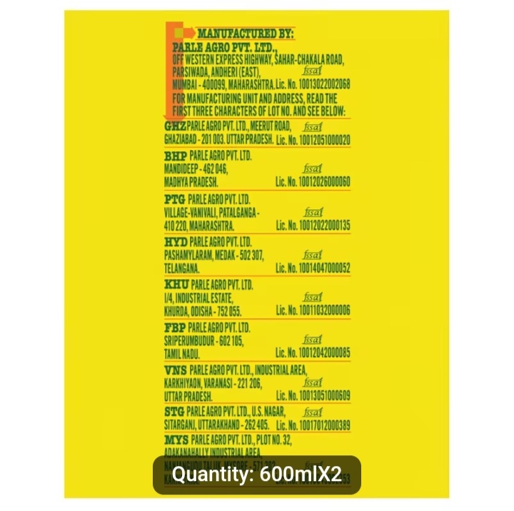 Fruit Juice Drink 600ml x2