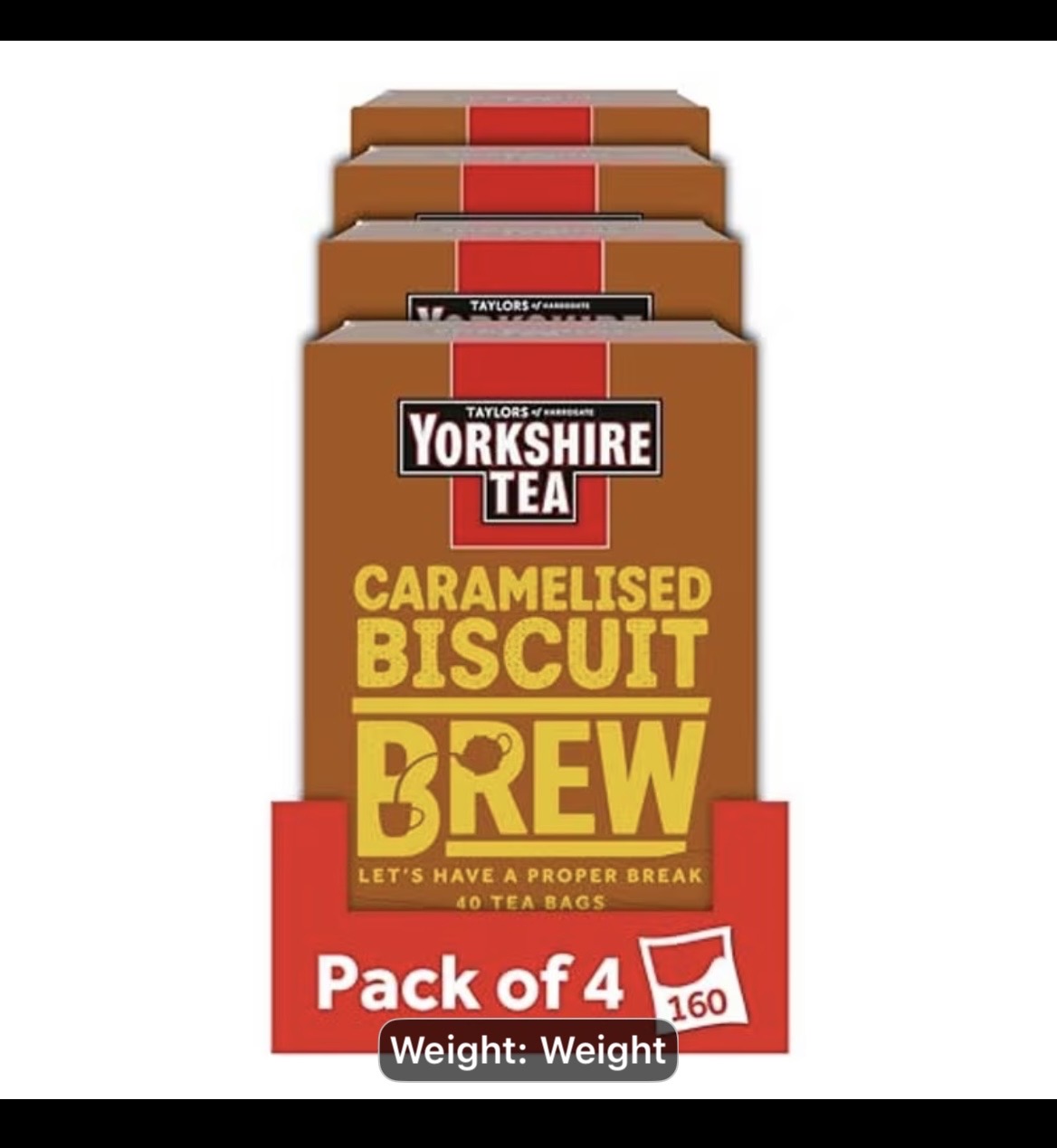 Yorkshire Tea Caramelised Biscuit Brew 4-Pack
