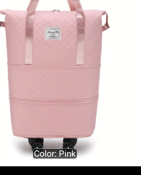 Foldable Rolling Tote Bag