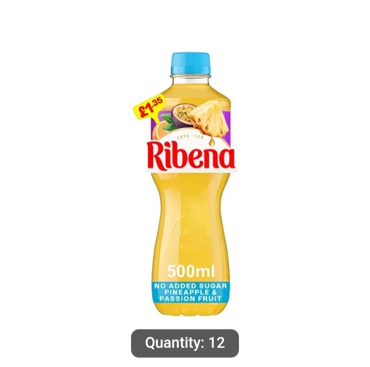 Ribena Pineapple & Passion Fruit Drink 500ml