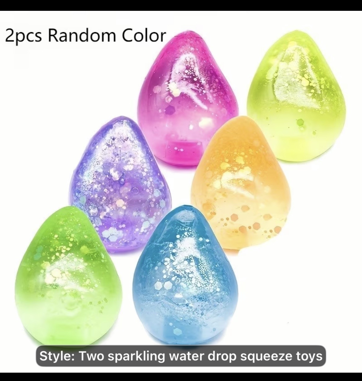 Sparkling Water Drop Squeeze Toys