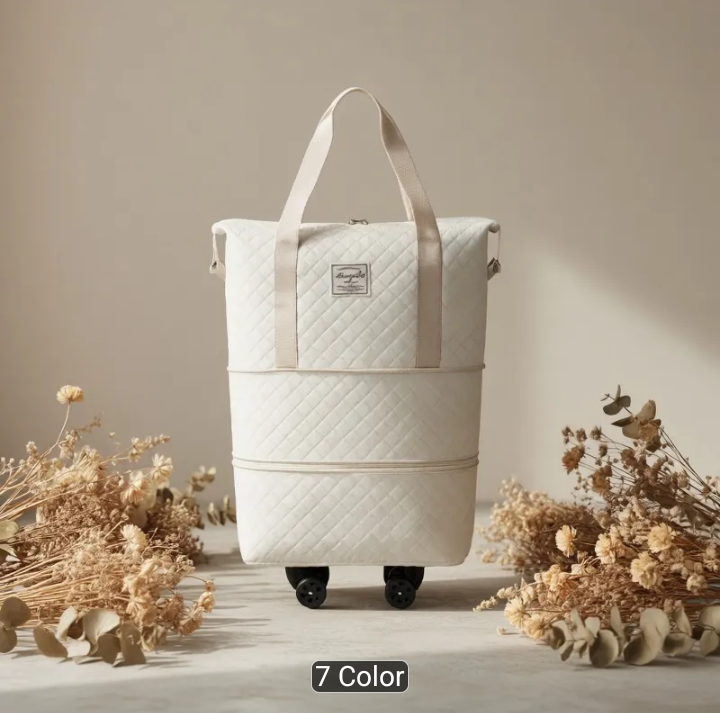 Foldable Rolling Tote Bag