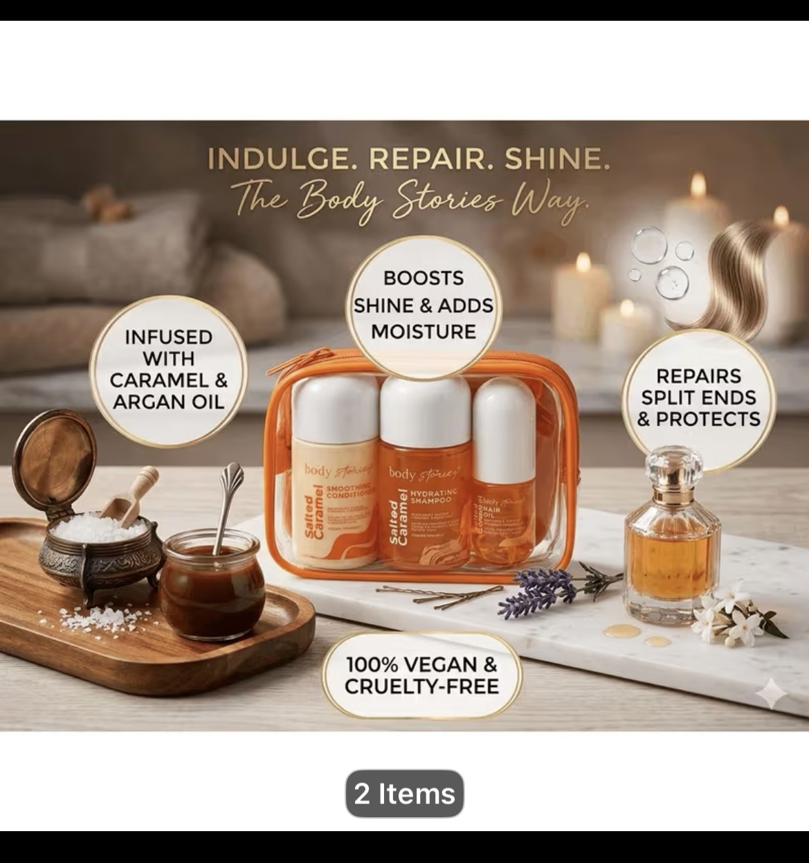 The Body Stories Shine Repair Travel Kit
