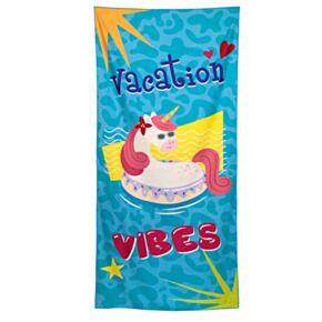 Unicorn Vacation Vibes Beach Towel