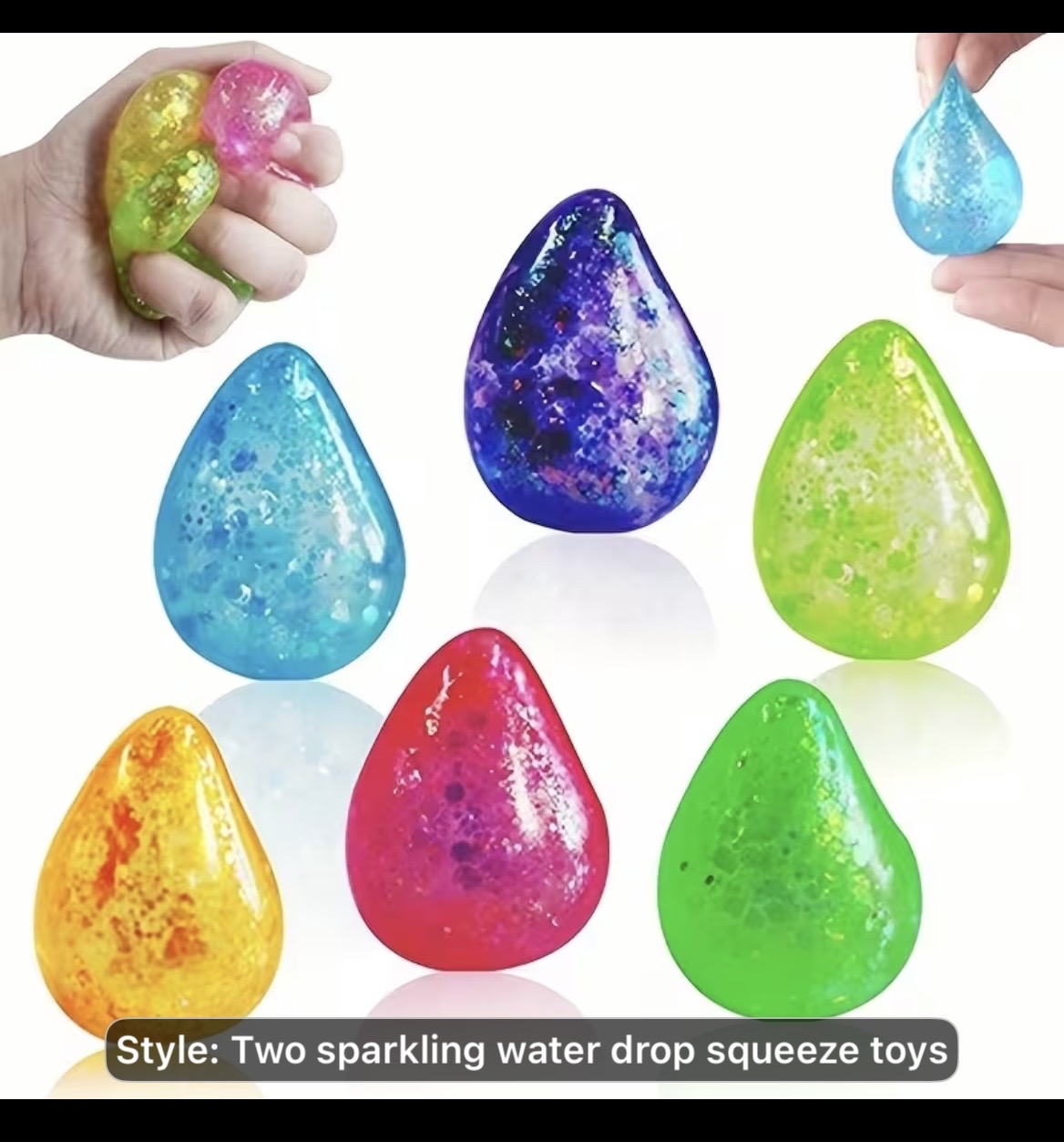 Sparkling Water Drop Squeeze Toys
