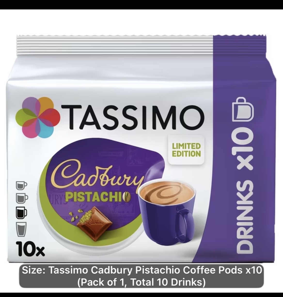 Tassimo Cadbury Pistachio Coffee Pods x10