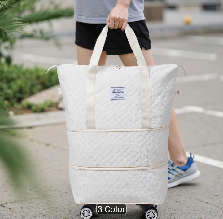 Foldable Rolling Tote Bag