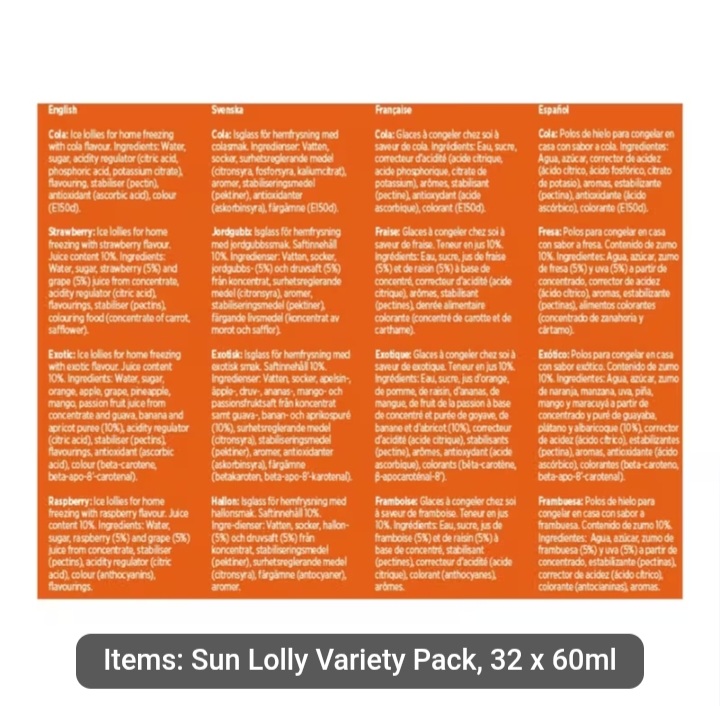 Sun Lolly Variety Pack