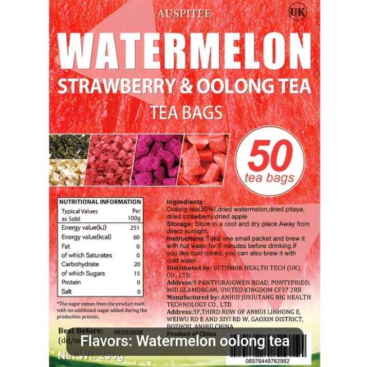 Watermelon Strawberry & Oolong Tea Bags