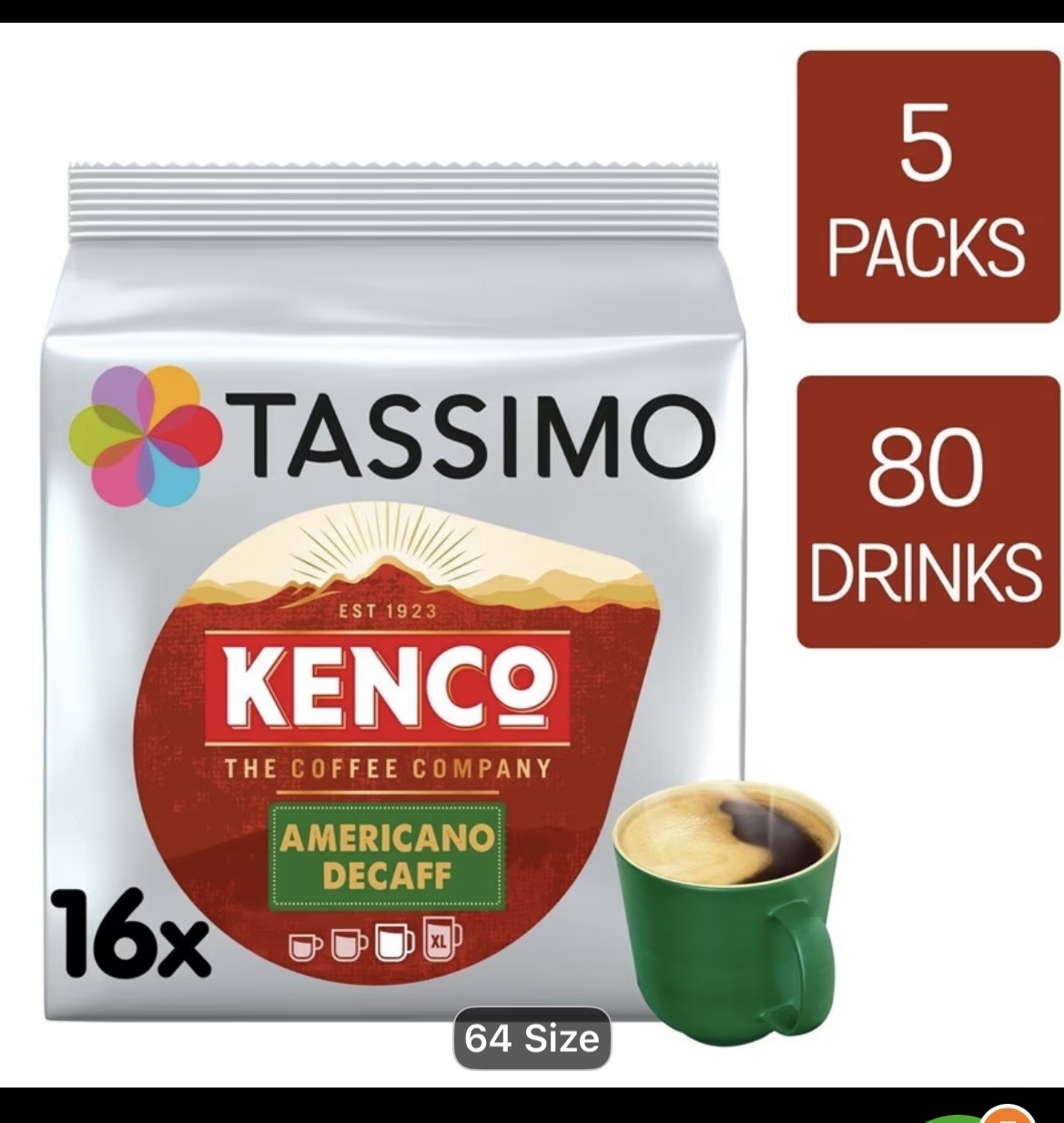 Tassimo Kenco Americano Grande XL Coffee Pods