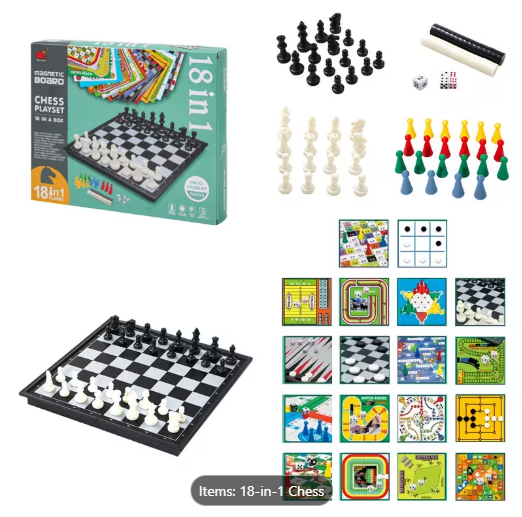 18-in-1 Magnetic Board Game Set