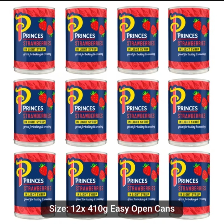 Princes Strawberries in Light Syrup 12 Pack