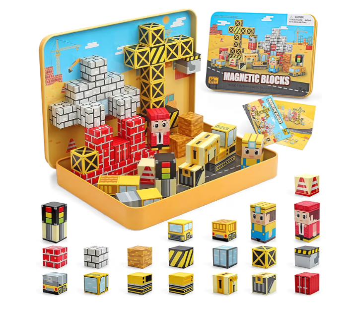 Construction Magnetic Blocks Set