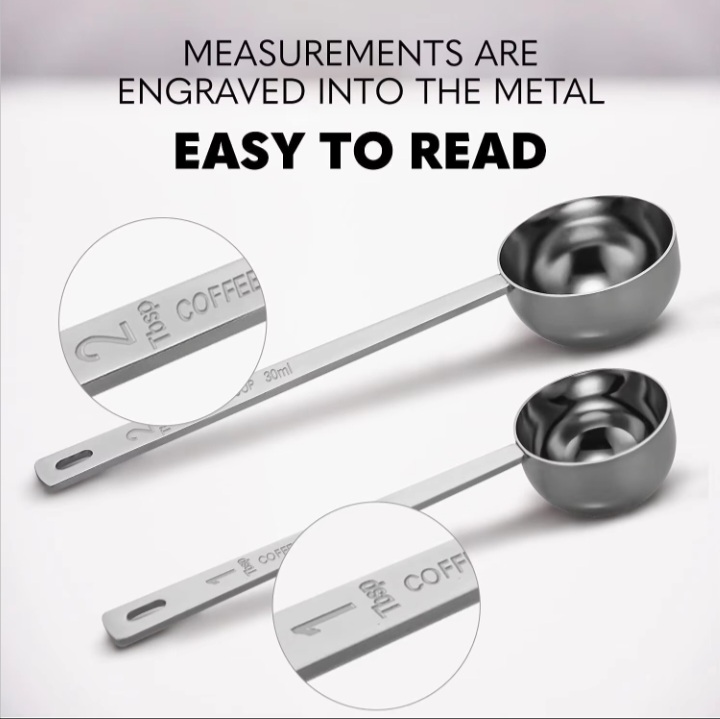 Stainless Steel Coffee Scoop Set