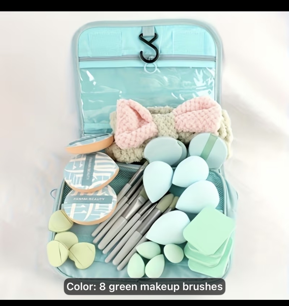 Grayish Green Makeup Brush Set