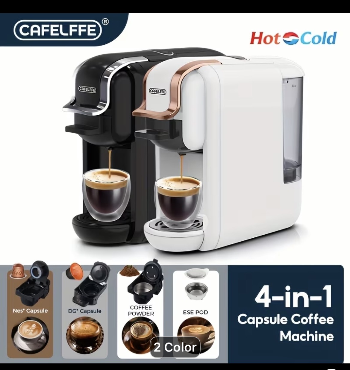4-in-1 Capsule & Espresso Coffee Machine