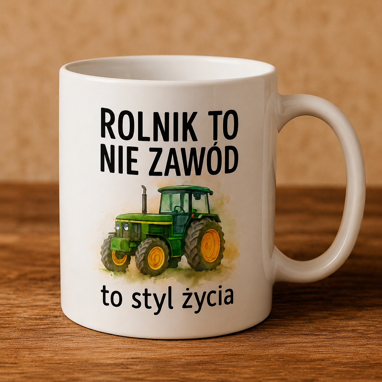 Kubek - Rolnik to nie zawód, to styl życia - • 330 ml • Prezent dla rolnika