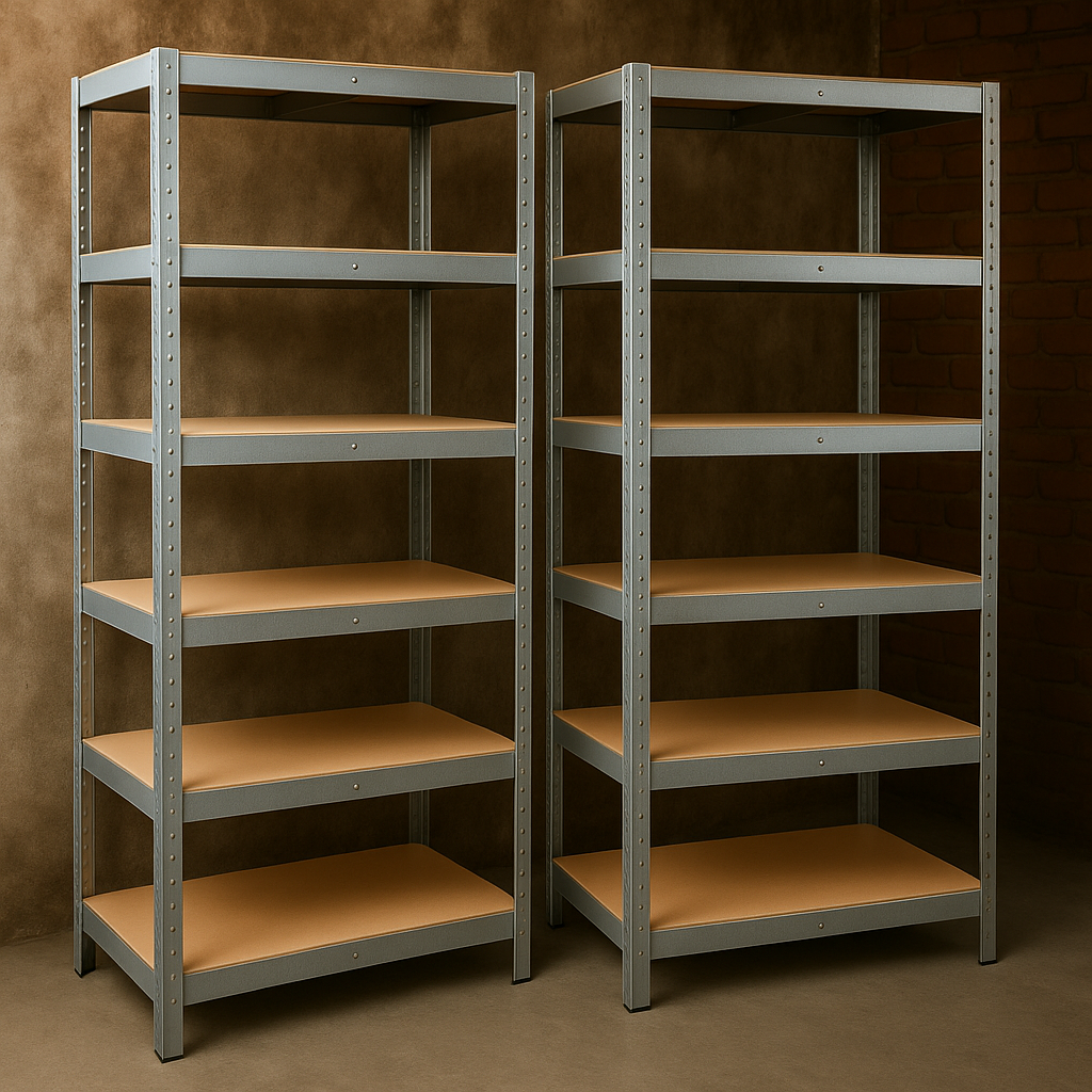Dwa regały magazynowe metalowe 180x90x40cm, do Warszatu, Garażu, Piwnicy
