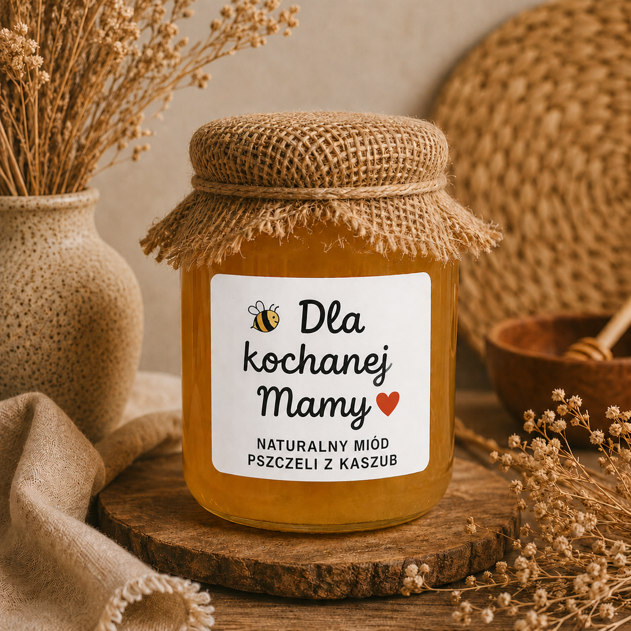 Miód Dla Kochanej Mamy 460 g – Naturalny Miód Pszczeli Z Kaszub