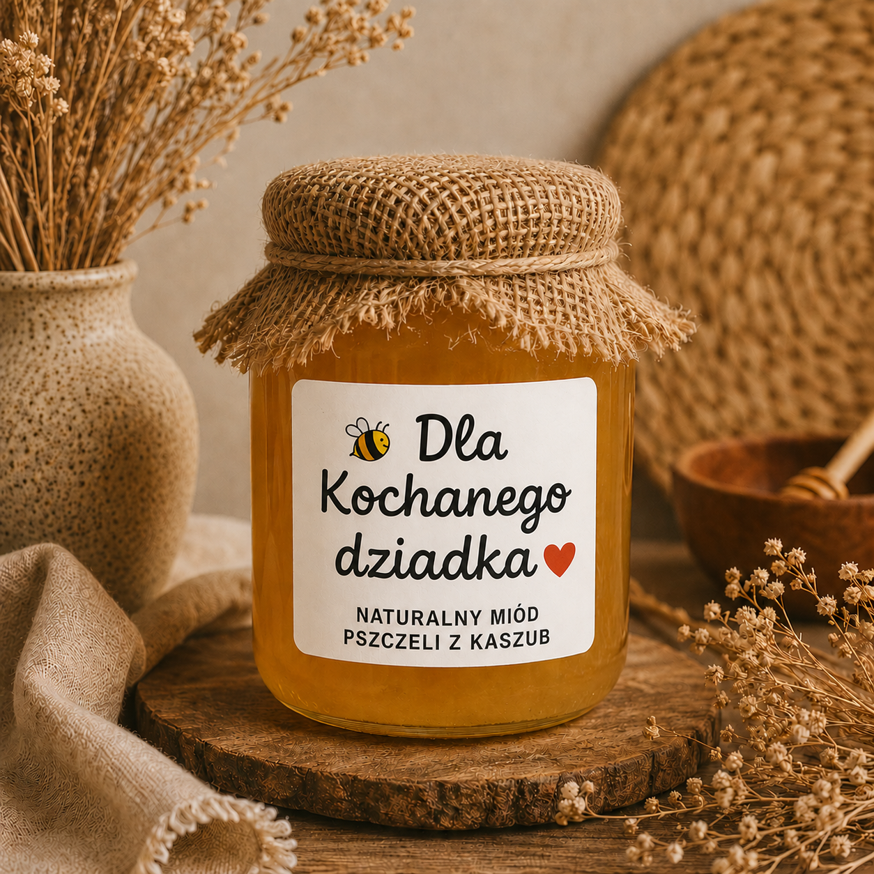 Miód Dla Kochanego Dziadka 460 g – Naturalny Miód Pszczeli Z Kaszub