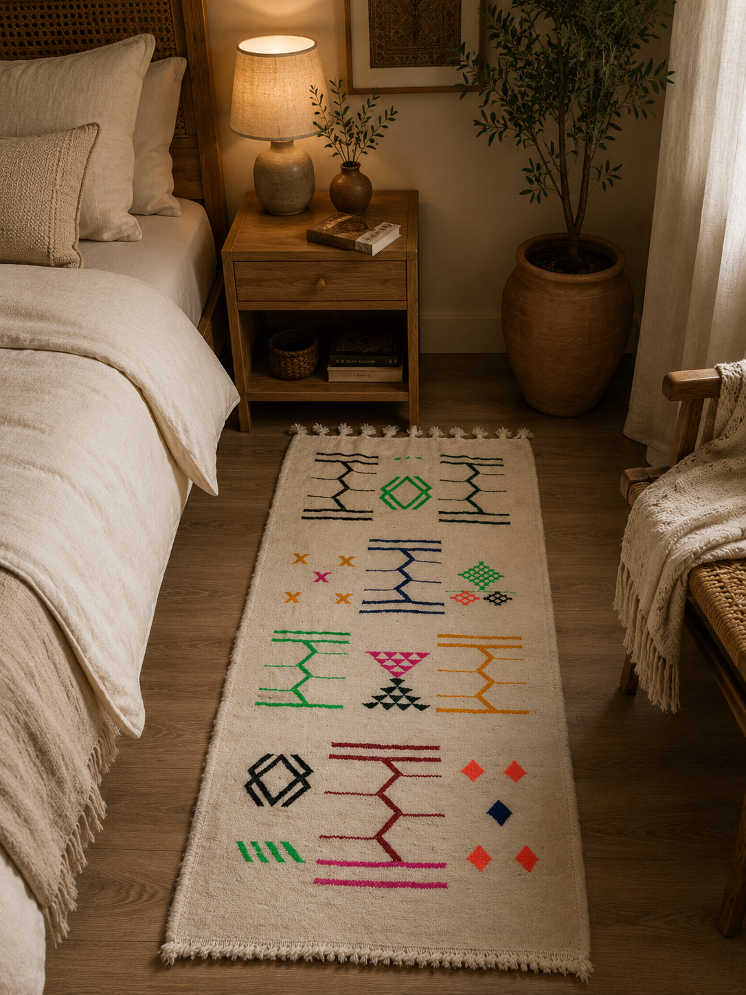Tapis berbère coloré