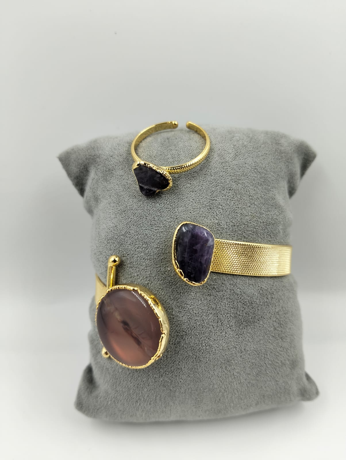 Set Bijoux Doré avec Pierres