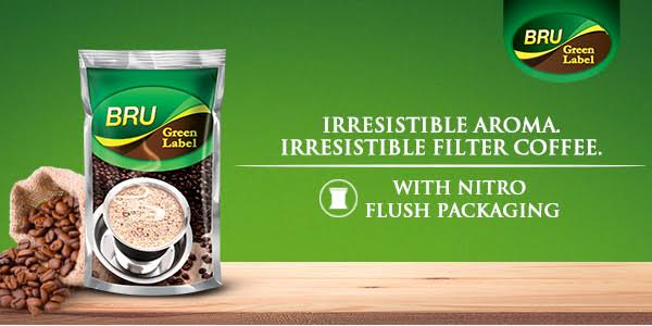 Bru Green Label Filter Coffee-500g