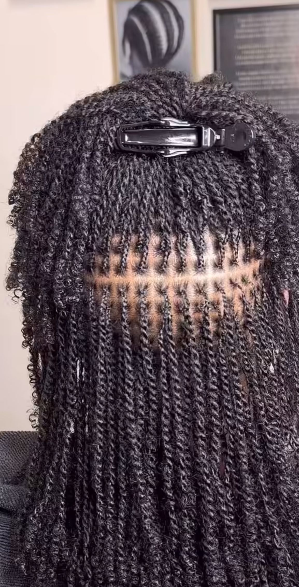 Mini Twist Braids with  natural hair 