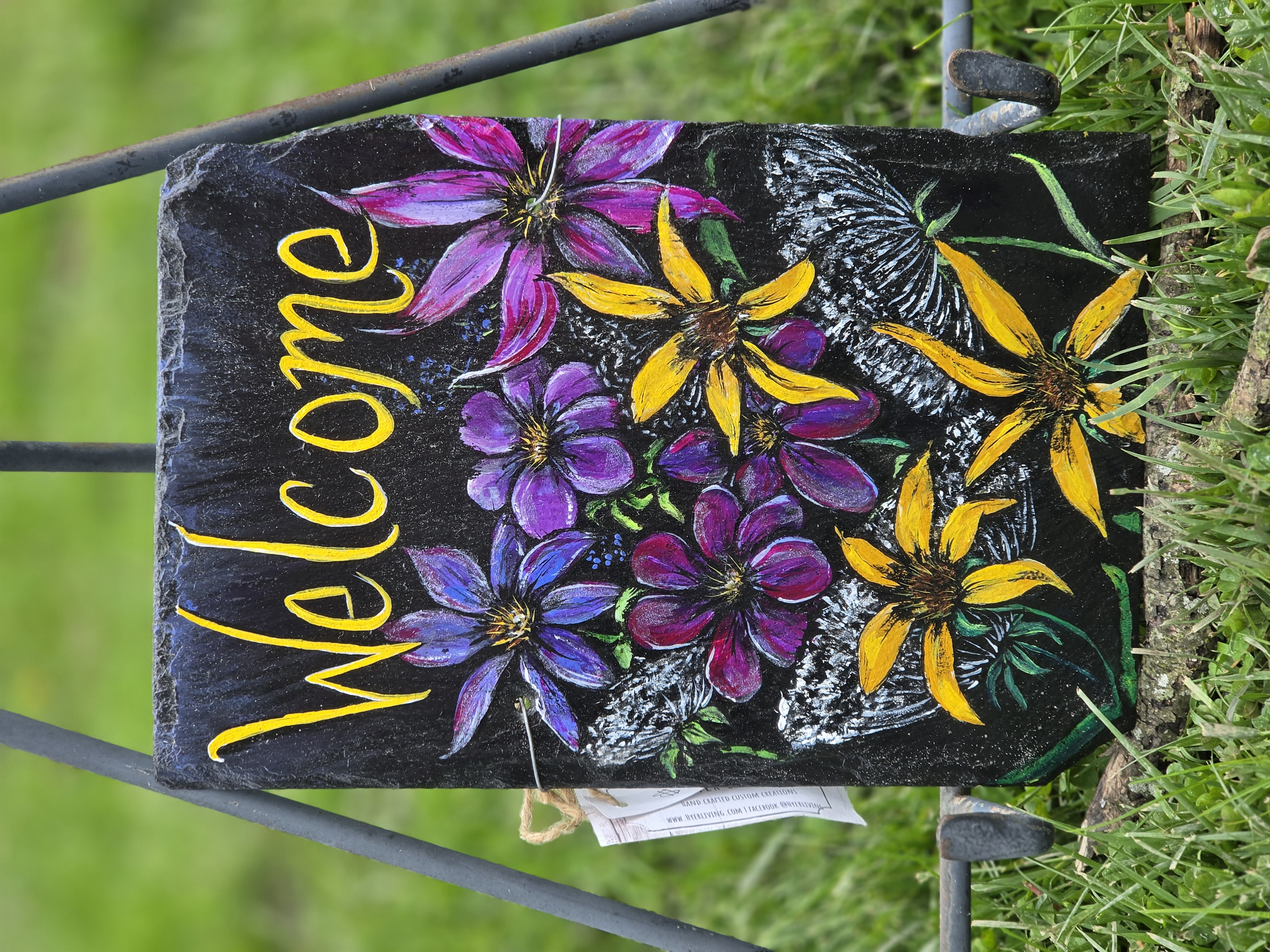Floral Welcome Sign