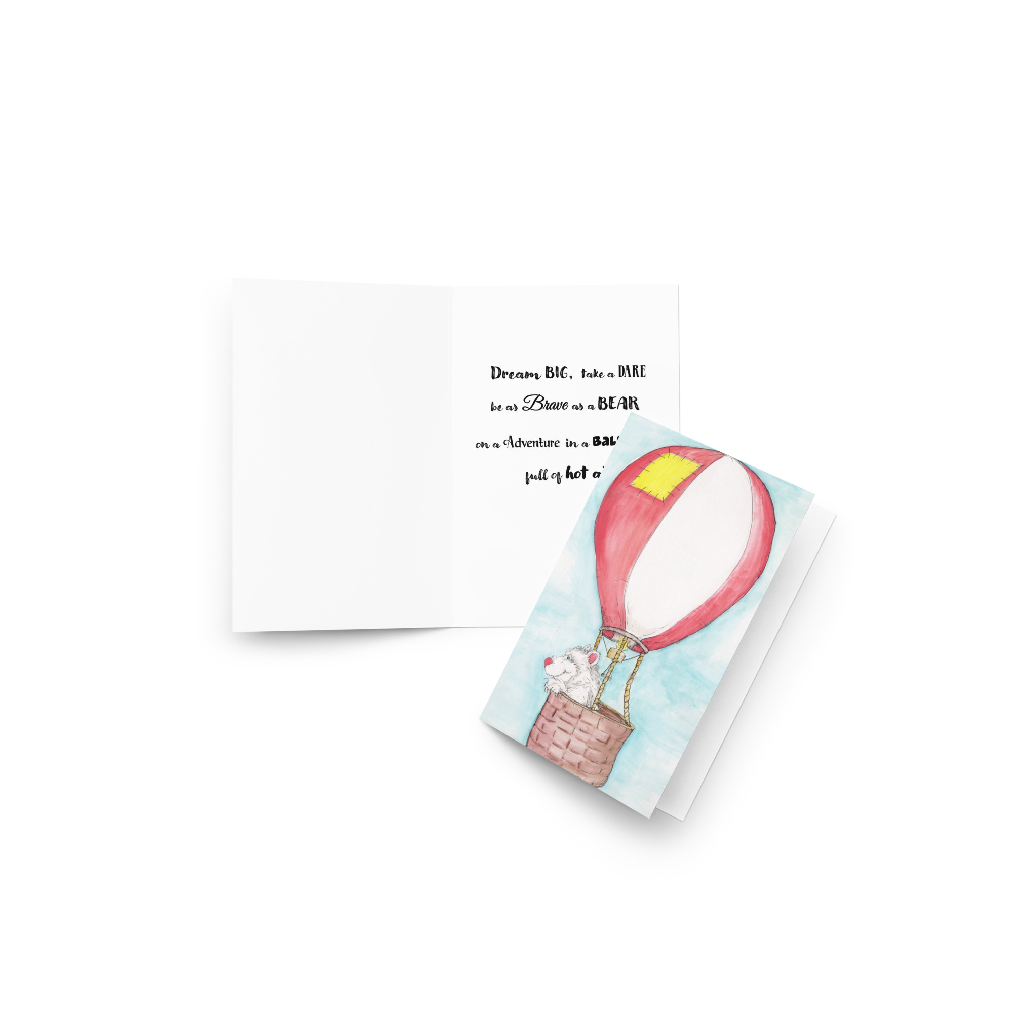 Mouse in Hot Air Balloon Art Print