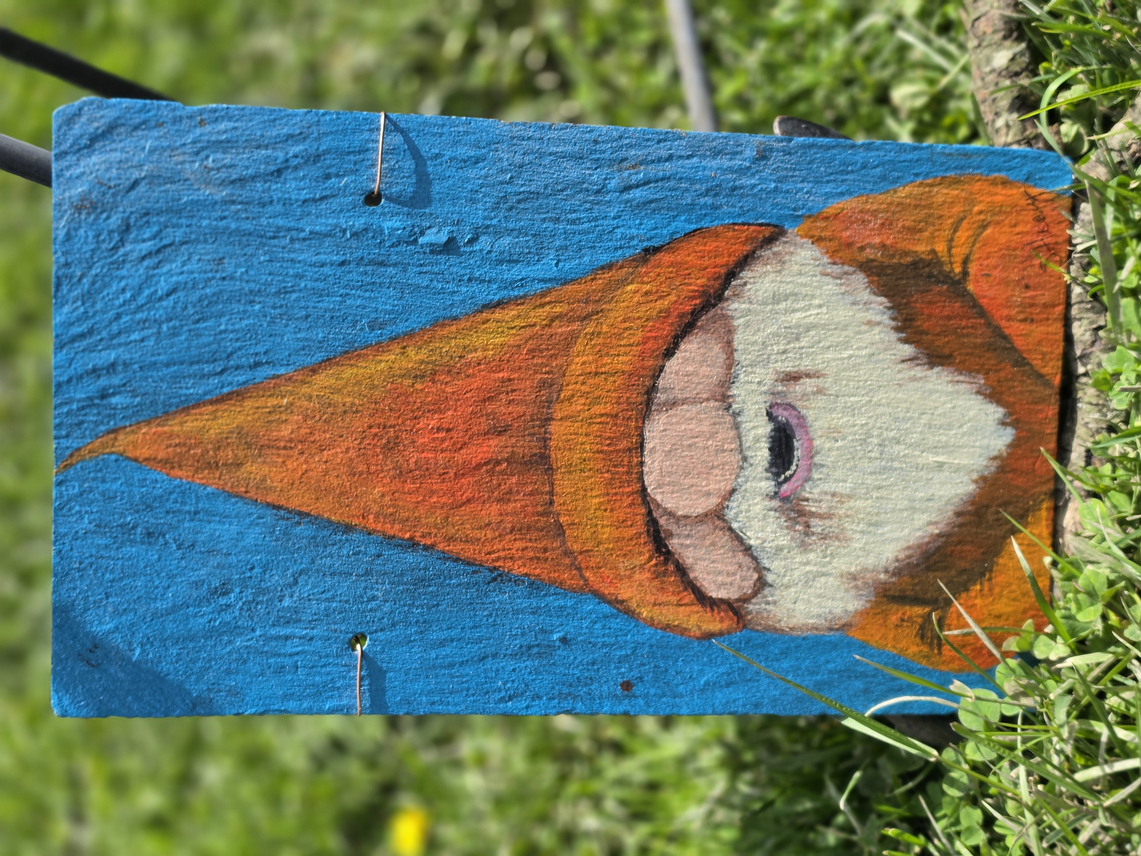 Hand-Painted Garden Gnome Sign