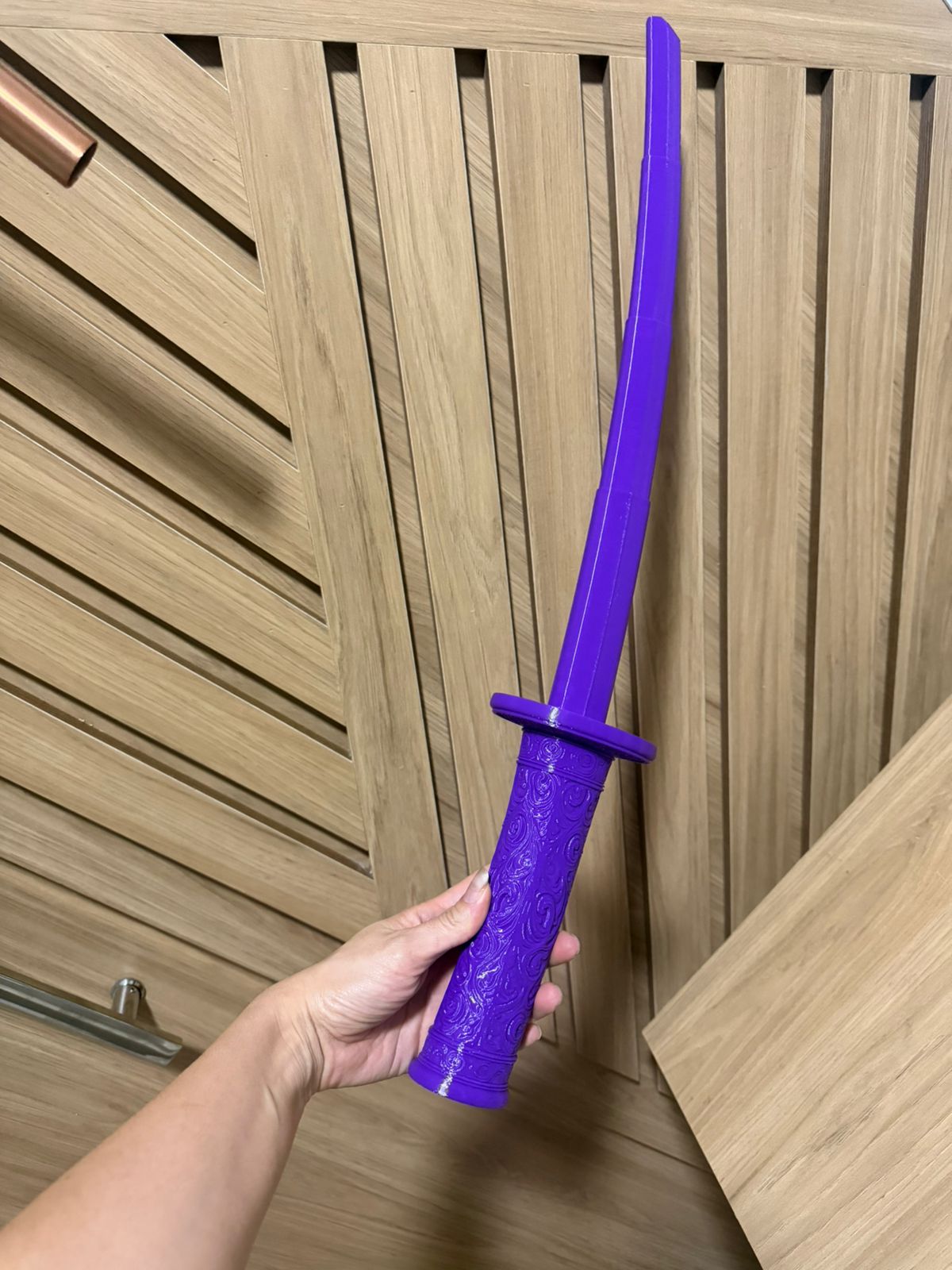 Katana Sensorial Articulada Roxa – Anti Estresse Decorativa 3D
