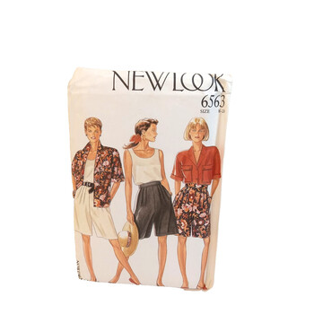 New Look 6563 1980s Y2K Sewing Pattern Women's Size 8 20 Blouse Shorts Jacket