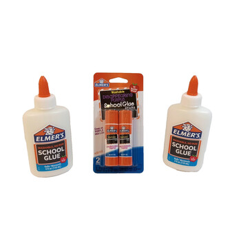 School Supply Bundle K- 5th Grade Lot Of 5 Glue Sticks Clear Wooden Rulers