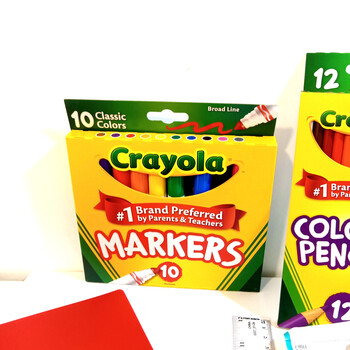 Assorted School Supply Bundle K- 5th Grade Glue Index Cards Ruler Color Markers