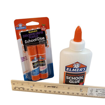 Assorted School Supply Bundle K- 5th Grade Glue Sticks Rulers Lot Of 5