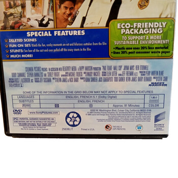 Sony Pictures DVD Disc Movie Mall Cop Kevin James Paul Blart Rated PG 91 Min.