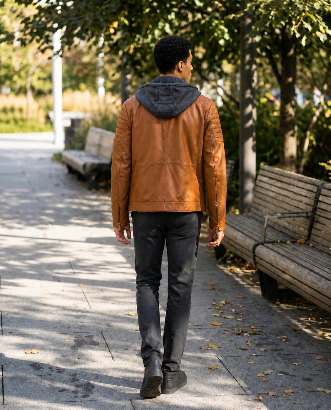 Men's Tan Leather Jacket