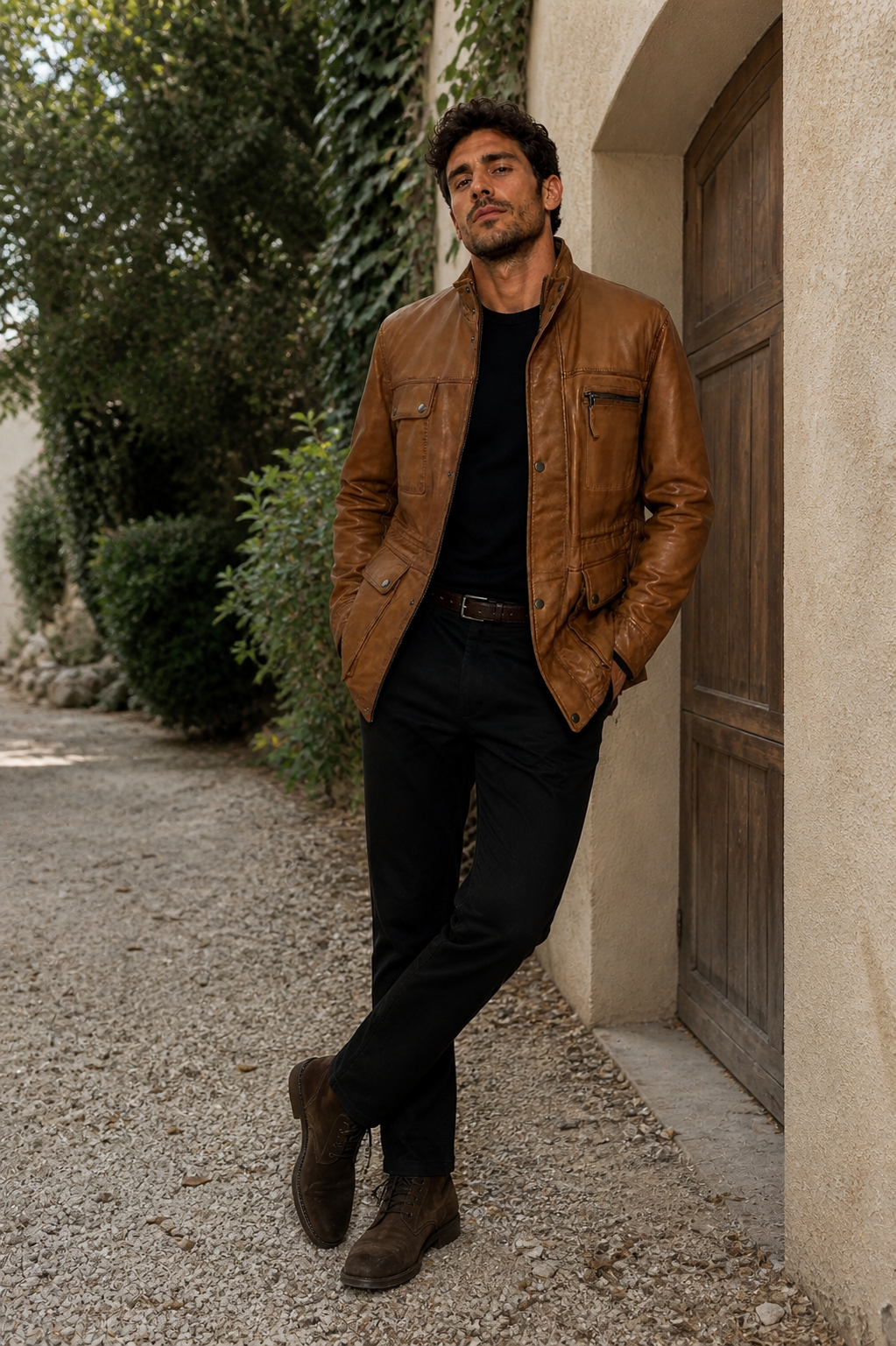 Men's Brown Leather Jacket