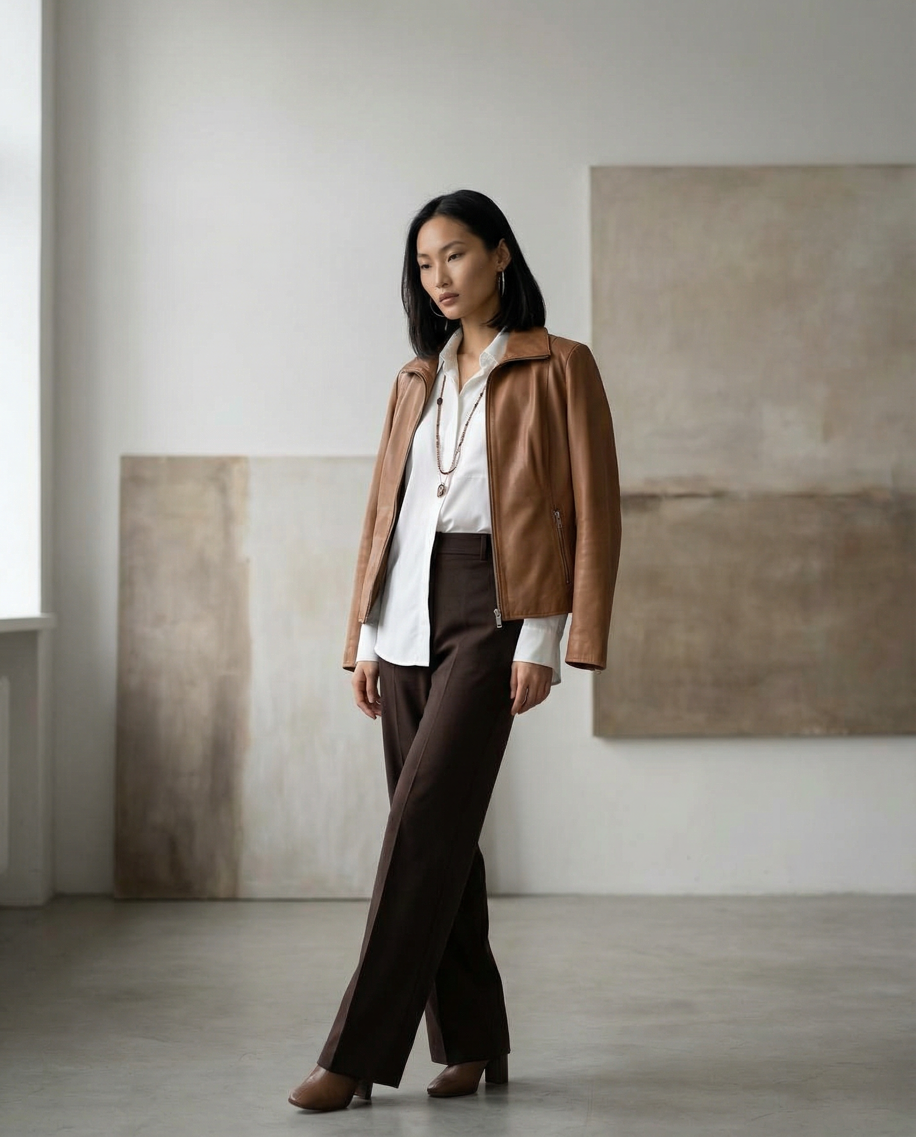 Women's Brown Leather Jacket
