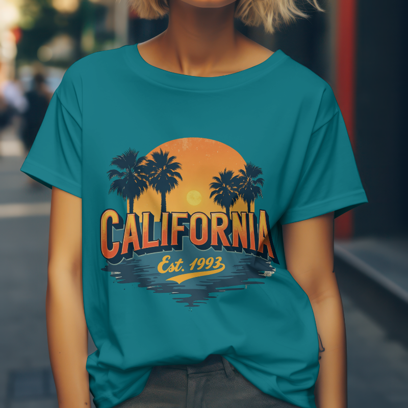 California Sunset Graphic T-Shirt 