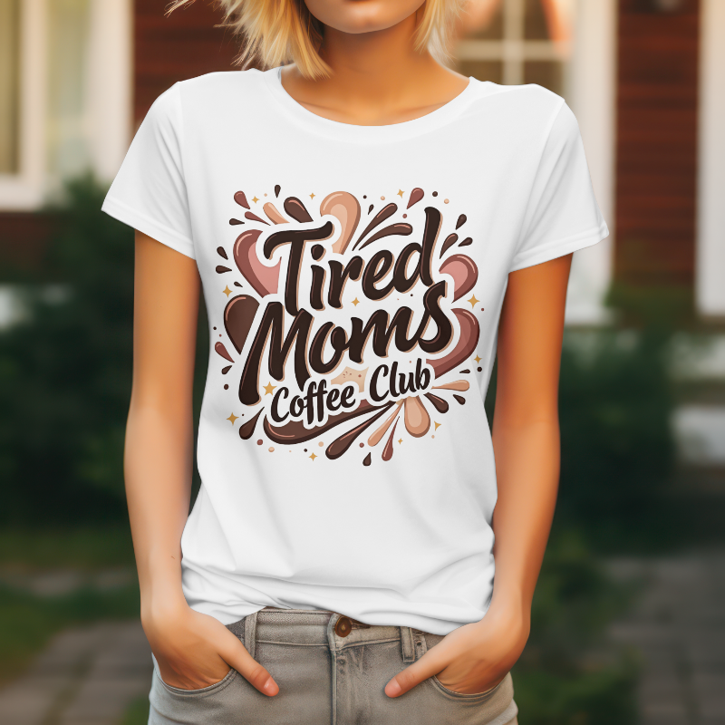 Tired Coffee Club Mom T-Shirt 