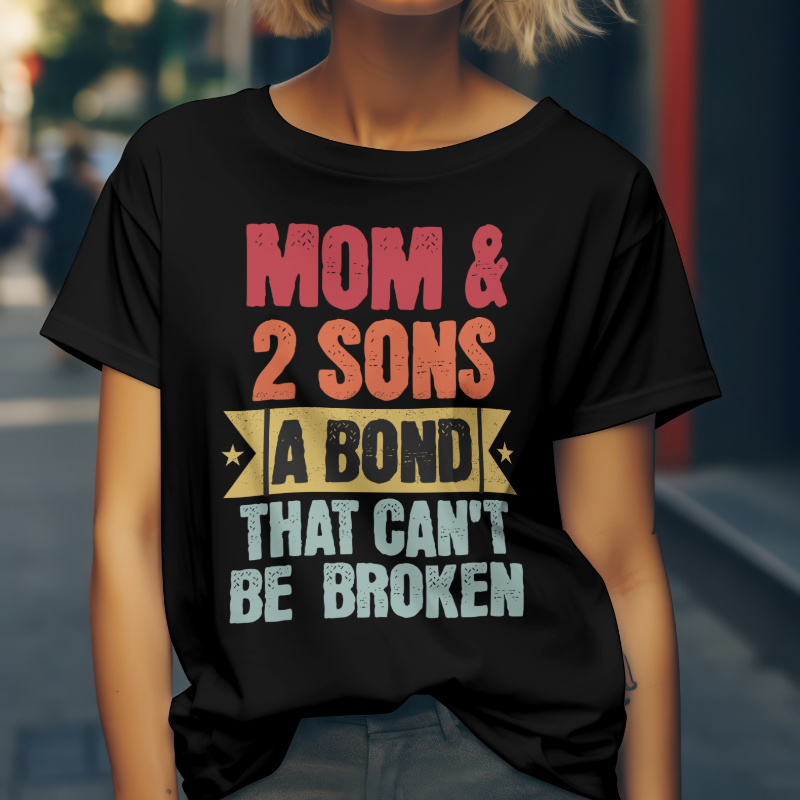 Women's Relaxed T-Shirt Mama of 2 Boys T-Shirt