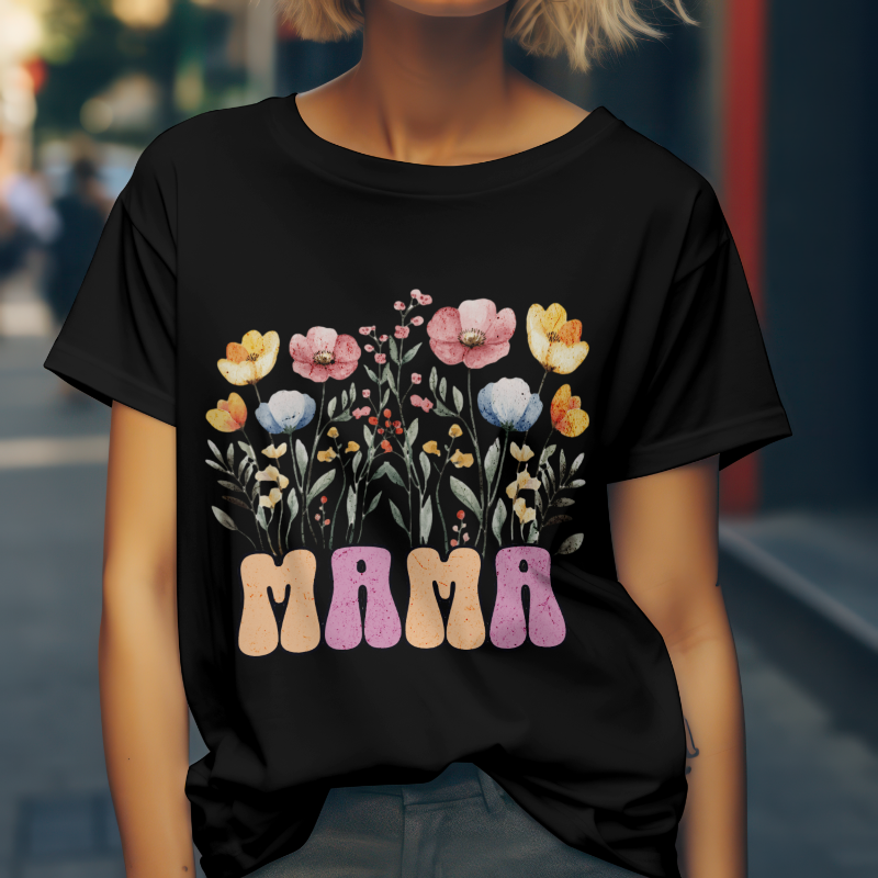 Mama Floral Graphic T-Shirt 