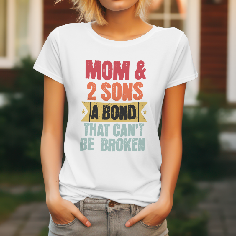 Women's Relaxed T-Shirt Mama of 2 Boys T-Shirt